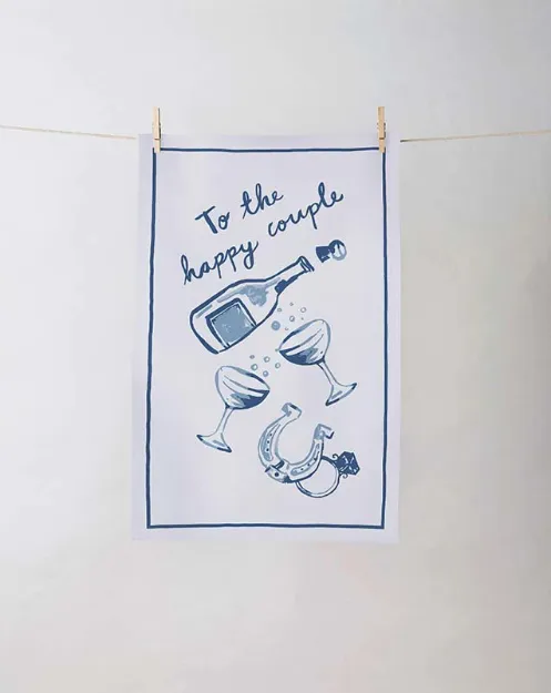 Bild von Happy Couple Cotton Tea Towel - UK  - Ulster Weavers