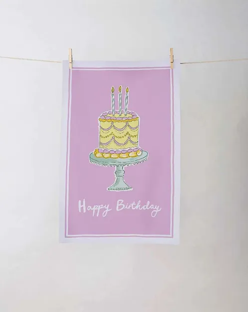 Bild von Happy Birthday Cotton Tea Towel - UK  - Ulster Weavers