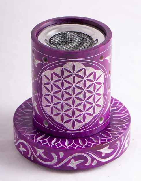Bild von Räucherstövchen Blume des Lebens, lila