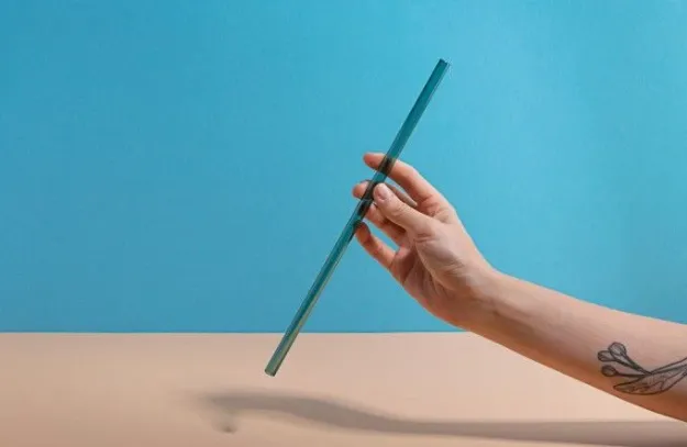 Bild von Trinkflaschen soulstraw - gerader Glashalm in t&#xFC;rkis f&#xFC;r soulbottles