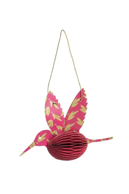 Bild von Papieranhänger PINK HUMMINGBIRD