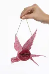 Bild von Papieranhänger PINK BIRD