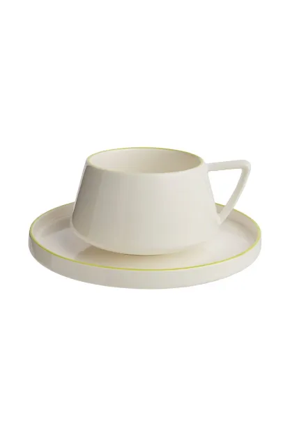 Bild von Tasse und Untertasse TINTED GRACE limon