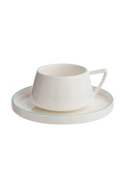 Bild von Tasse und Untertasse TINTED GRACE aqua