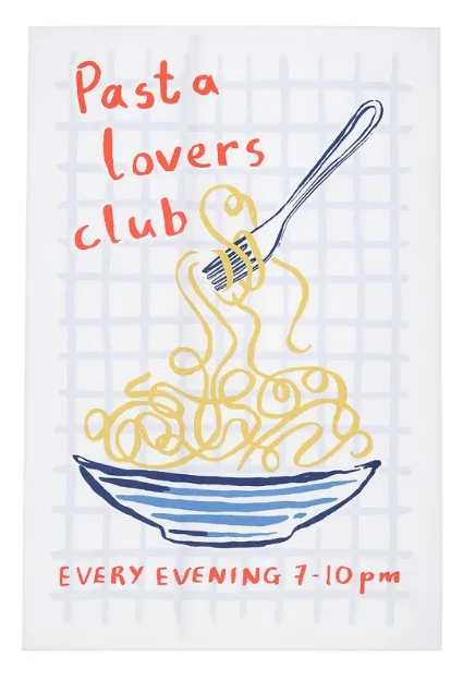 Bild von Pasta Lovers Club Cotton Tea Towel - Ulster Weavers