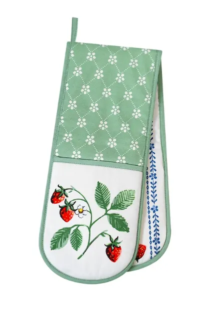 Bild von Strawberry Patch Double Oven Glove - Ulster Weavers