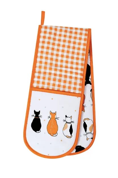 Bild von Cats In Waiting Double Oven Glove - Ulster Weavers