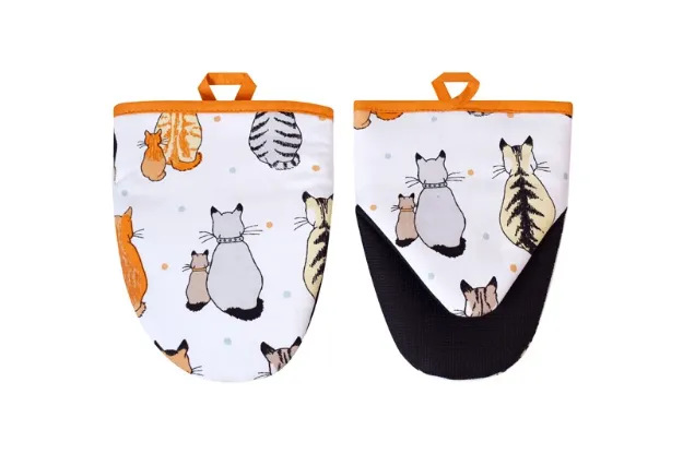 Bild von Cats In Waiting Microwave Mitts - Ulster Weavers