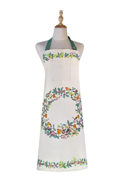 Bild von Christmas Robins Cotton Apron - Ulster Weavers