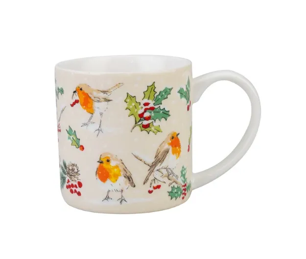 Bild von Christmas Robins New Bone China Mug - Ulster Weavers