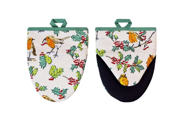 Bild von Christmas Robins Microwave Mitts - Ulster Weavers