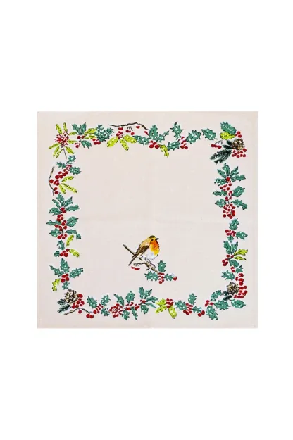 Bild von Christmas Robins Cotton Napkin 2 Pack - Ulster Weavers