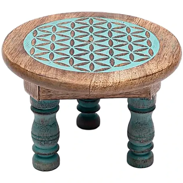 Bild von Altartischchen türkis Blume des Lebens