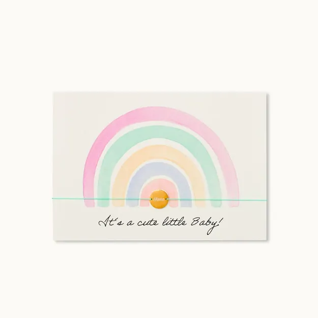 Bild von Armband-Karte Rainbow Baby - by vivi.