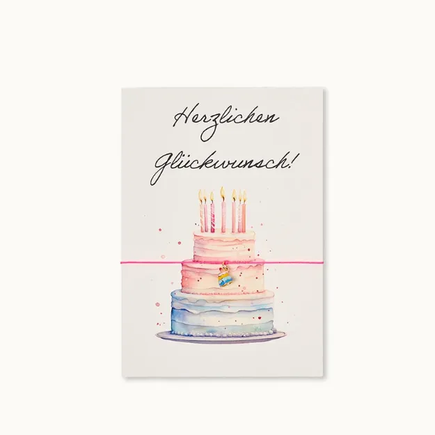 Bild von Armband-Karte: Cake Congratulations! - by vivi.