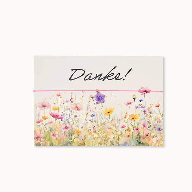 Bild von Armband-Karte: Danke Blumen - by vivi.