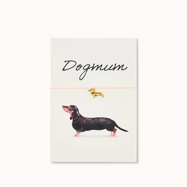 Bild von Armband-Karte: Dogmum - Dachshund Dark - by vivi.