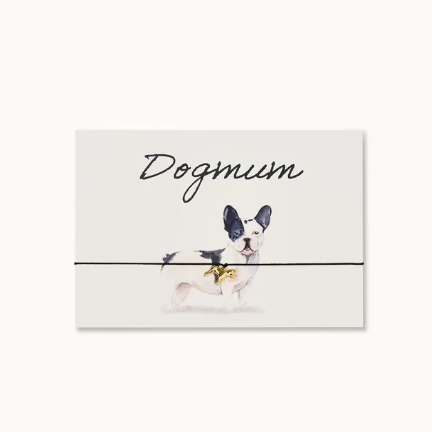 Bild von Armband-Karte: Dogmum - French Bulldog Black - by vivi.