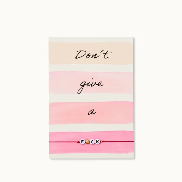 Bild von Armband-Karte: Don´t give a F*CK - by vivi.