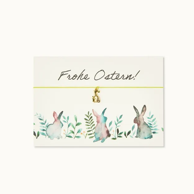 Bild von Armband-Karte: Frohe Ostern Hase - by vivi.