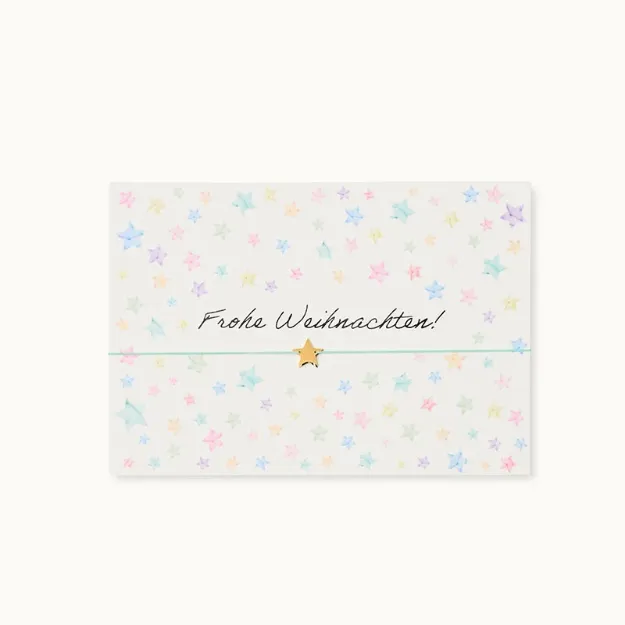 Bild von Armband-Karte: Frohe Weihnachten - Sterne - by vivi.