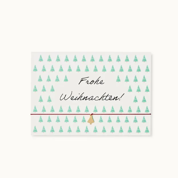 Bild von Armband-Karte: Frohe Weihnachten Bäume - by vivi.