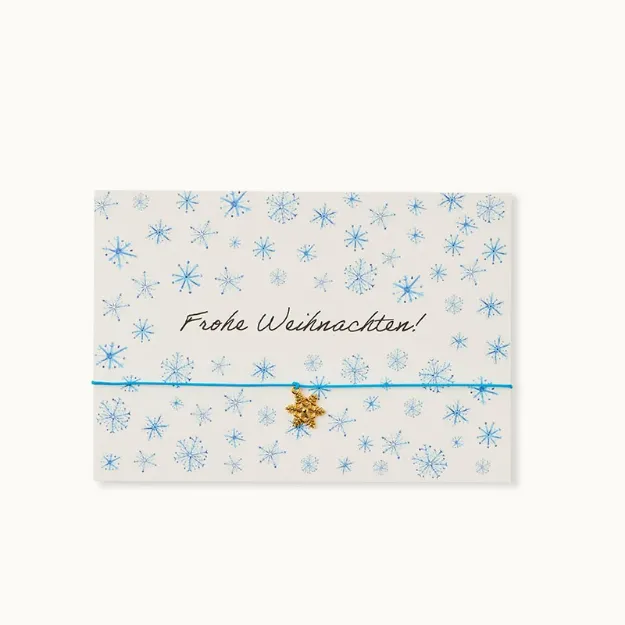 Bild von Armband-Karte: Frohe Weihnachten Schnee - by vivi.