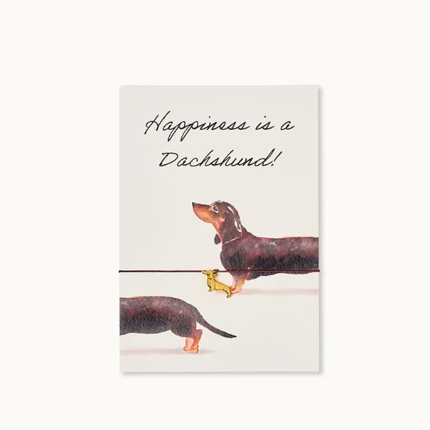 Bild von Armband-Karte: Happiness is a Dachshund - by vivi.