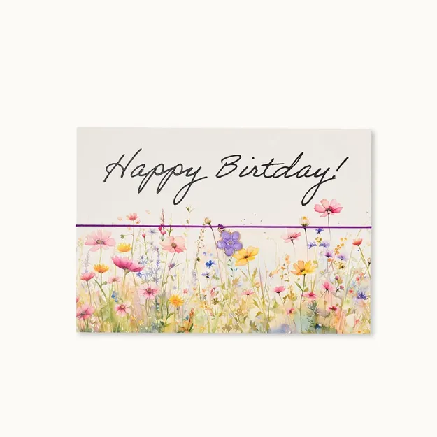 Bild von Armband-Karte: Happy Birthday Blumen - by vivi.