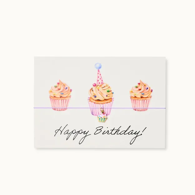 Bild von Armband-Karte: Happy Birthday Cupcake - by vivi.