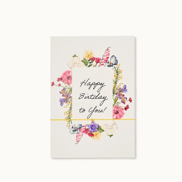 Bild von Armband-Karte: Happy Birthday Flowers 2 - by vivi.