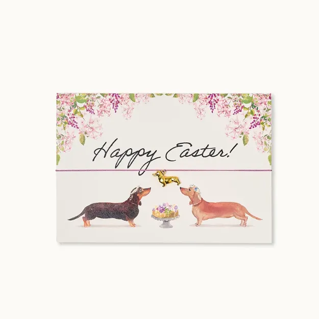 Bild von Armband-Karte: Happy Easter Sausage Dog - by vivi.