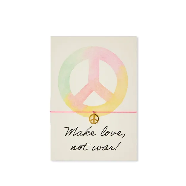 Bild von Armband-Karte: Make love not war - by vivi.