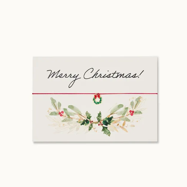 Bild von Armband-Karte: Merry Christmas Mistletoe - by vivi.
