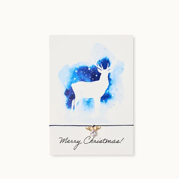 Bild von Armband-Karte: Merry Christmas Reindeer - by vivi.