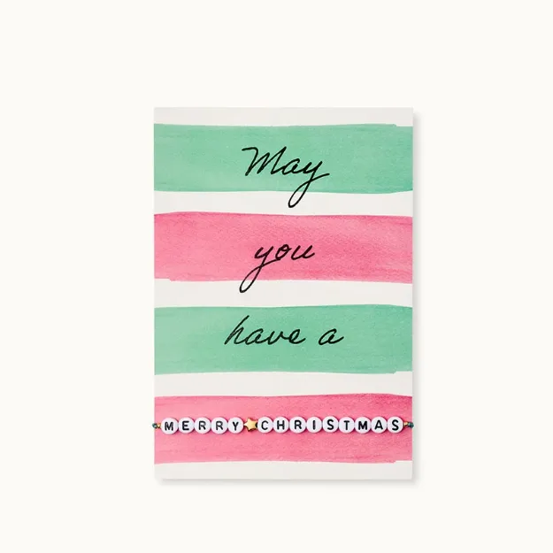 Bild von Armband-Karte: Merry Christmas Stripes - by vivi.