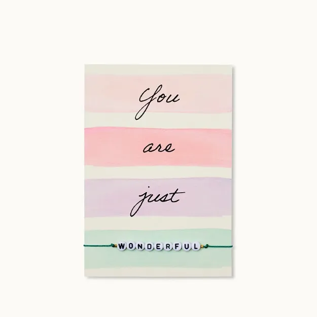 Bild von Armband-Karte: You are just WONDERFUL - by vivi.