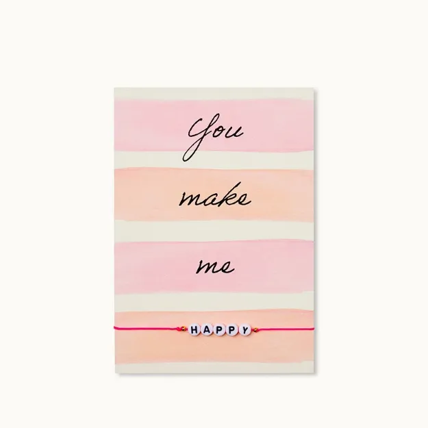 Bild von Armband-Karte: You make me HAPPY - by vivi.