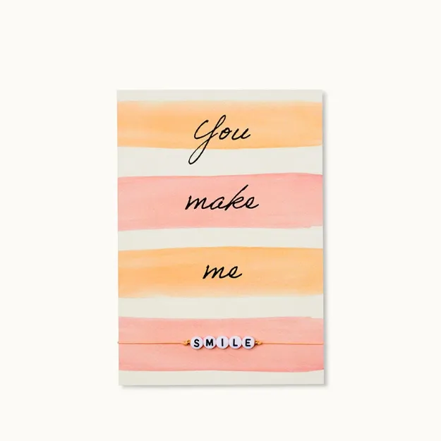 Bild von Armband-Karte: You make me SMILE - by vivi.