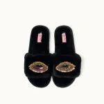 Bild von Brosche für Slipper: Evil Eye Pink - by vivi.