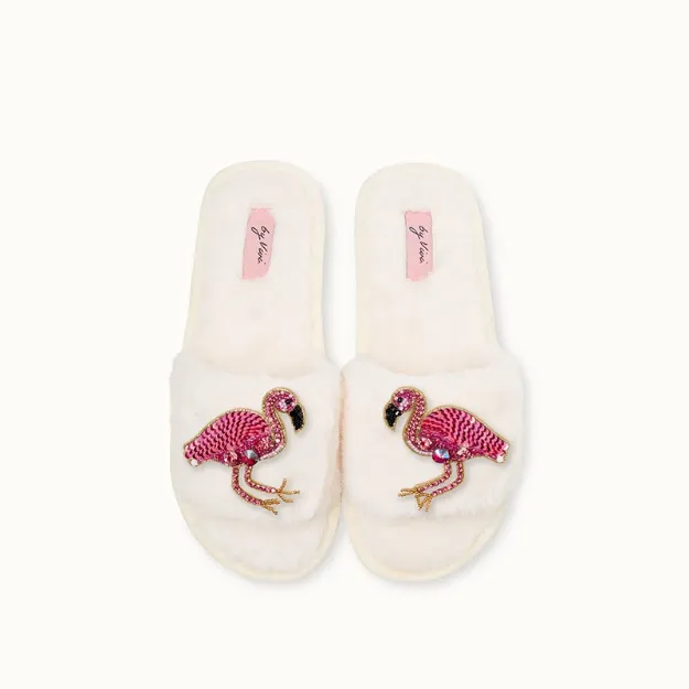 Bild von Brosche für Slipper: Pink Flamingo - by vivi.