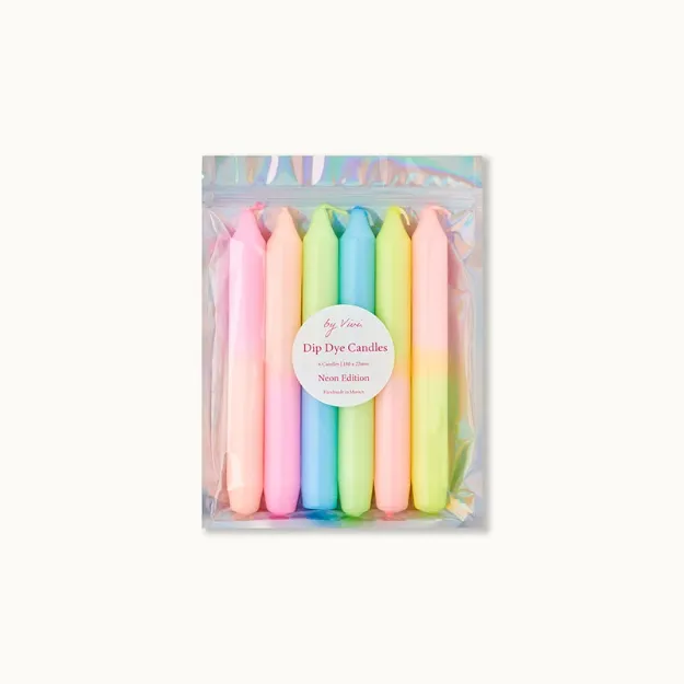 Bild von Dip Dye Kerzen Set Neon Edition - by vivi.