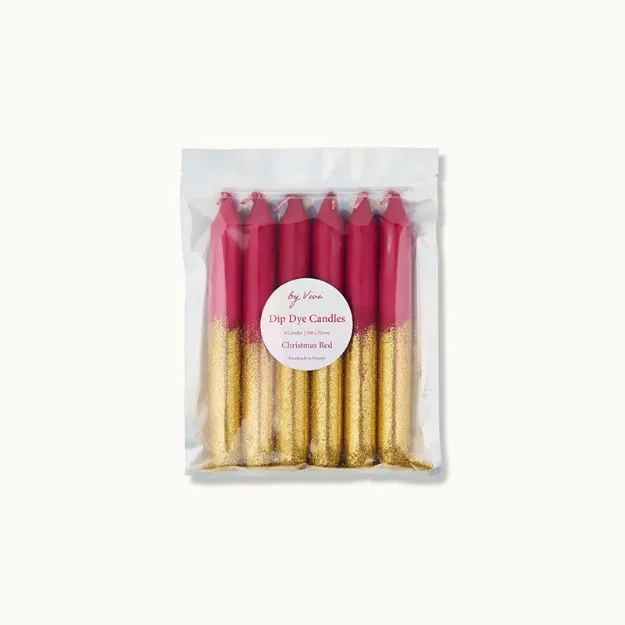 Bild von Dip Dye Set Glitter Christmas Red - by vivi.