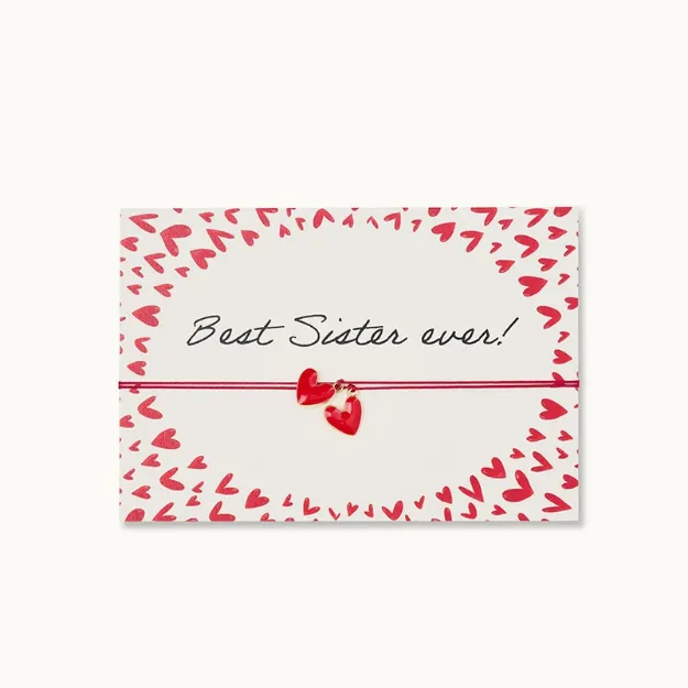 Bild von Doppel-Armbandkarte: Best Sister Ever! - by vivi.