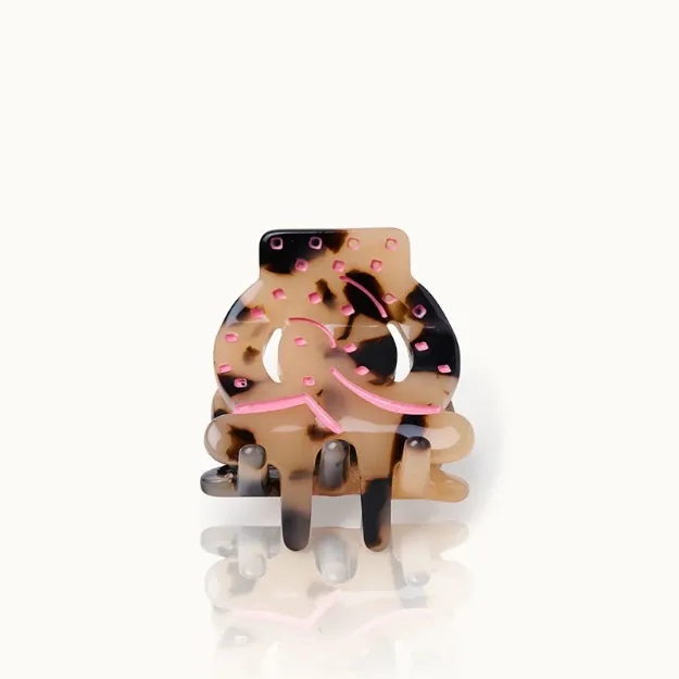 Bild von Haarklammer Breze Pink Leo Small - by vivi.