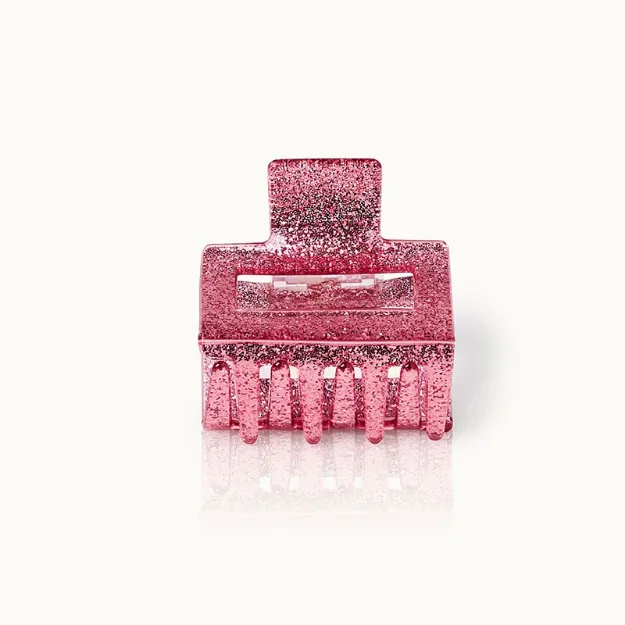 Bild von Haarklammer Square Pink Glitter - by vivi.
