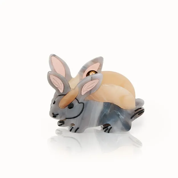 Bild von Haarklammer Hase mit beigem Fell - by vivi.