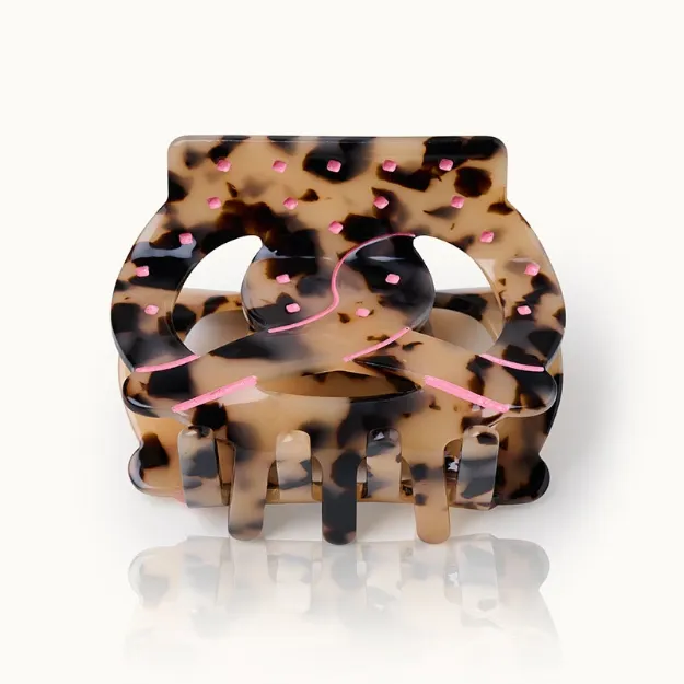 Bild von Haarklammer Breze Pink Leo Big - by vivi.