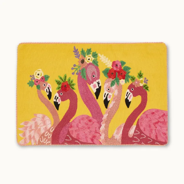 Bild von Kissenhülle Flamingo Gelb - by vivi.