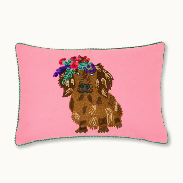 Bild von Kissenhülle Langhaar Dackel - by vivi.